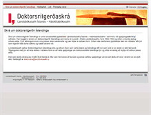 Tablet Screenshot of doktor.landsbokasafn.is
